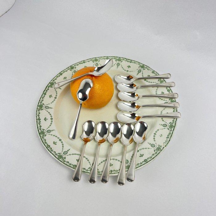 Wiskemann Orfèvrerie - Lepel (12) - ijs - fruit - Verzilverd, Antiek en Kunst, Antiek | Meubels | Tafels