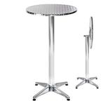 tectake Aluminium bistrotafel Ø60cm opklapbaar in hoogte ver, Tuin en Terras, Verzenden, Nieuw