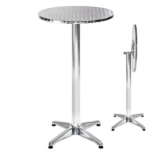 tectake Aluminium bistrotafel Ø60cm opklapbaar in hoogte ver, Tuin en Terras, Overige Tuin en Terras, Verzenden