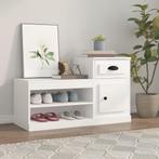 vidaXL Schoenenkast 100x42x60 cm bewerkt hout wit, Huis en Inrichting, Kasten | Schoenenkasten, Verzenden, Nieuw