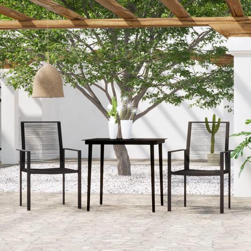 vidaXL 3-delige Tuinset zwart, Tuin en Terras, Tuinsets en Loungesets, Tuinset, Nieuw, Verzenden