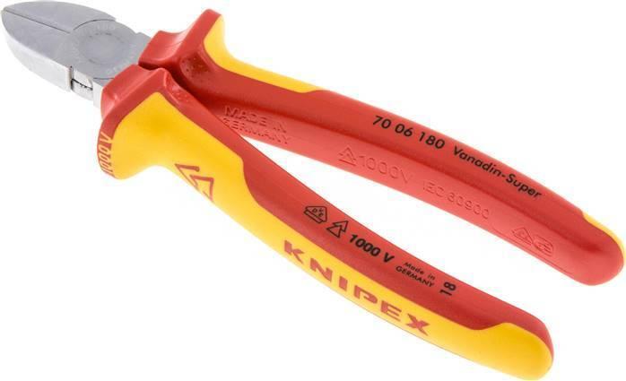 Knipex Zijkniptang 180mm VDE Getest Tot 1000V, Doe-het-zelf en Bouw, Overige Doe-Het-Zelf en Bouw, Verzenden