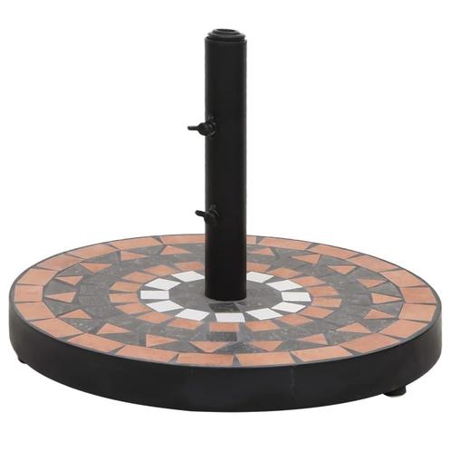 vidaXL Parasolvoet rond 12 kg terracotta wit, Tuin en Terras, Parasols, Nieuw, Verzenden
