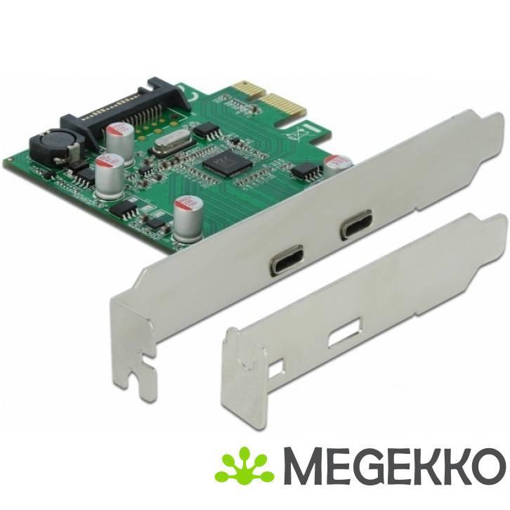 Delock 90493 PCI Express x1-kaart naar 2 x externe USB 5, Computers en Software, USB Sticks, Nieuw, Verzenden
