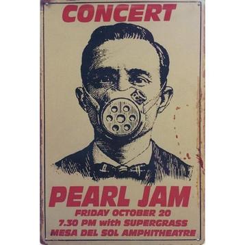 Wandbord Concert Bord - Pearl Jam Concert Amphitheatre 2000 beschikbaar voor biedingen