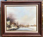 Frits Meijer XX - Winters ijsgezicht, Antiek en Kunst, Kunst | Schilderijen | Klassiek