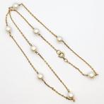 Halsketting - 18 karaat Geel goud Parel, Handtassen en Accessoires, Kettingen, Nieuw