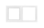 PVC raam vast-draaikiep b150xh80 cm Wit, Gevelraam of Ruit, 80 tot 120 cm, Nieuw, Ophalen of Verzenden