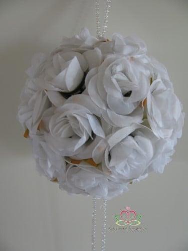 Bloemenbal Pomander RoseBall 21 Wit, Hobby en Vrije tijd, Knutselen, Nieuw