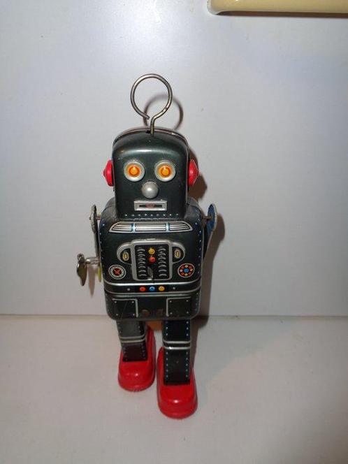 Yoneya - Blechrobot - Opwindbaar blikken speelgoed -, Antiek en Kunst, Antiek | Speelgoed