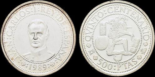 Spain 500 pesetas 1989 Proof zilver, Postzegels en Munten, Munten en Bankbiljetten | Toebehoren, Verzenden