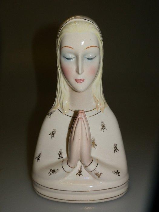 Beeld, Ronzan Madonna in preghiera - 22 cm - Aardewerk, Antiek en Kunst, Kunst | Designobjecten