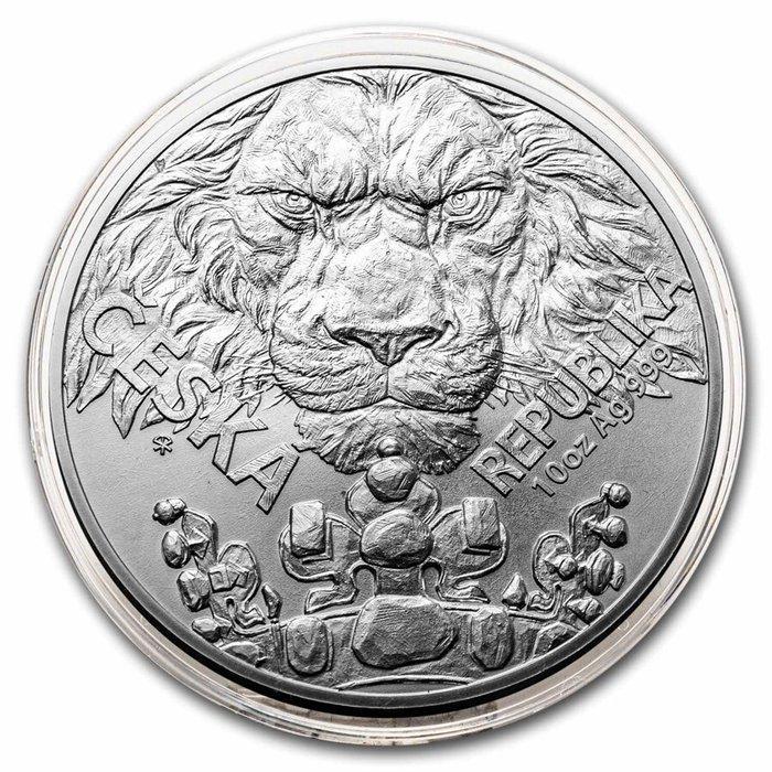 Niue. 25 Dollars 2023 10 oz $25 NZD Niue Silver Czech Lion, Postzegels en Munten, Edelmetalen en Baren