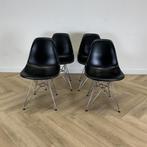 Vitra Eames DSR complete set van 4 stoelen, zwart, Huis en Inrichting, Stoelen, Gebruikt, Zwart