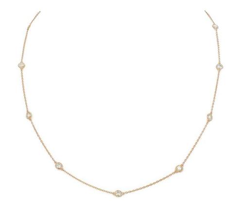 Collier - 14 carats Or jaune Diamant (Naturelle), Handtassen en Accessoires, Kettingen