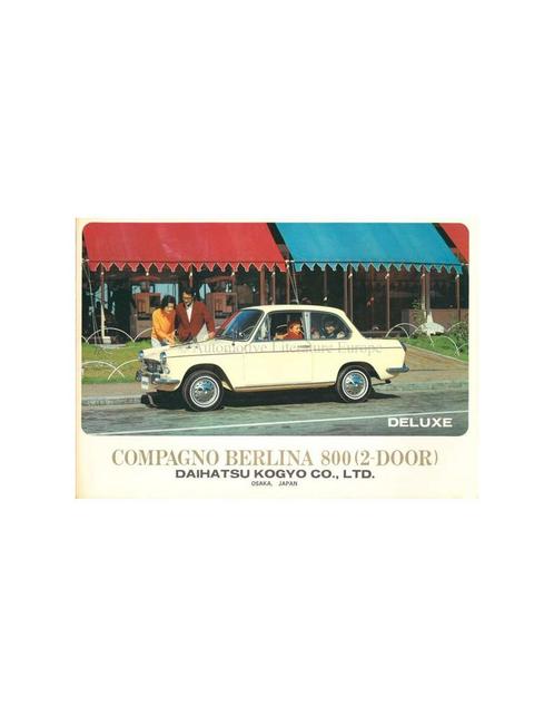 1965 DAIHATSU COMPAGNO BERLINA 800 BROCHURE ENGELS / SPAANS, Boeken, Catalogussen en Folders, Ophalen of Verzenden