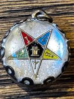 Pendentif Masonic Étoile de lEst en verre bombé 1888 -, Verzamelen, Militaria | Algemeen