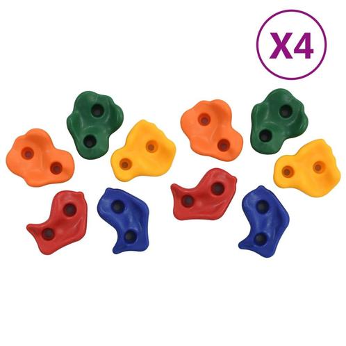vidaXL Klimstenen 40 st met touw meerkleurig, Sport en Fitness, Klimsport, Nieuw, Verzenden