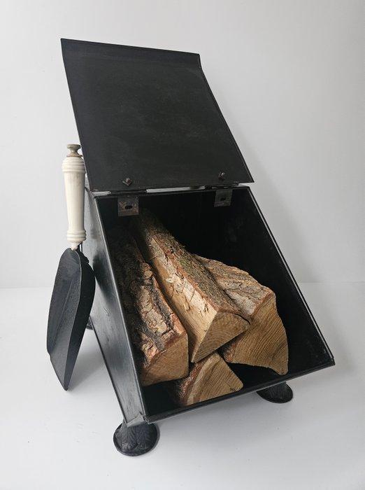 Kolenbak / Houtbak - Met Italiaanse gondel - Cercueil -, Antiek en Kunst, Curiosa en Brocante