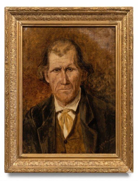 M. Trigona (XIX) - Ritratto di Thomas Lincoln, Antiek en Kunst, Kunst | Schilderijen | Klassiek