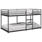 vidaXL Stapelbed zonder matras 100x190 cm staal zwart, Huis en Inrichting, Slaapkamer | Bedden, Verzenden, Nieuw