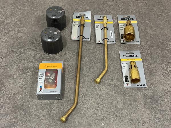 Veiling - Sievert gasbrander toebehoren set 7-delig, Doe-het-zelf en Bouw, Gereedschap | Overige machines