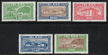 Islande 1933/08 - Ensemble complet Monuments et Paysages - beschikbaar voor biedingen