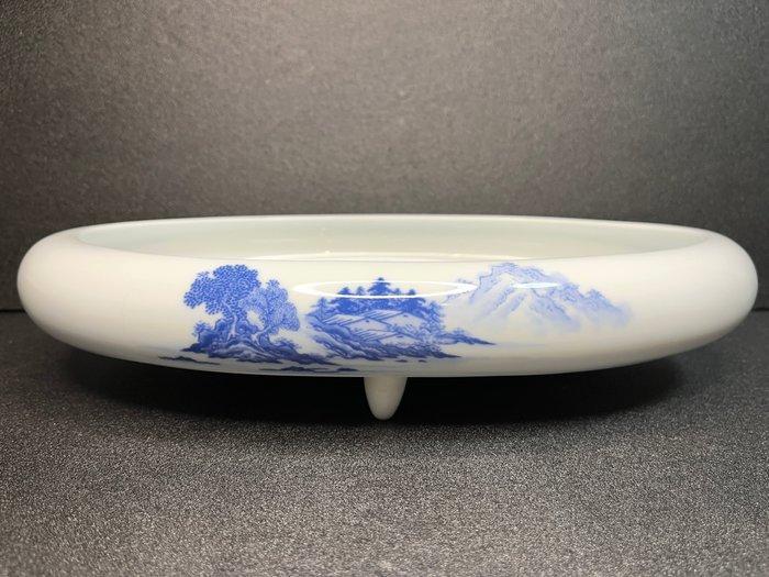 Arita Ware () Suiban vaas door Tetsuzan, blauw-witte, Antiek en Kunst, Antiek | Overige Antiek