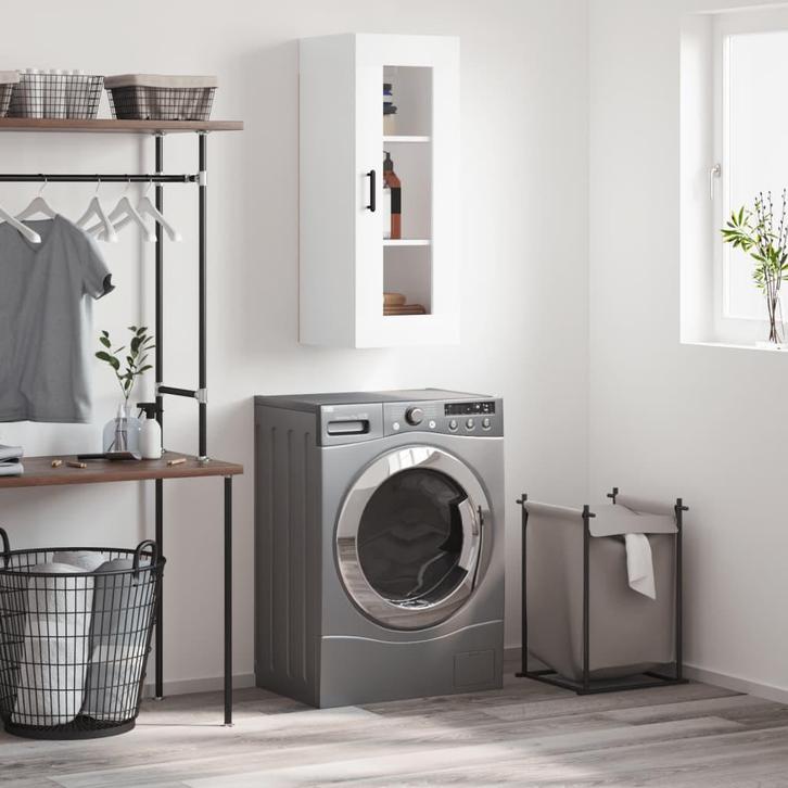 vidaXL Hangkast 34,5x34x90 cm wit, Huis en Inrichting, Kasten | Dressoirs, Nieuw, Verzenden