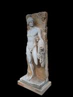 Figure - Busto Apollo su marmo ,, - Pierre de fonte