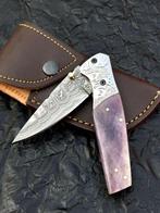 Keukenmes - Keukensmessen - Premium Damascus vouwbaar zakmes, Antiek en Kunst
