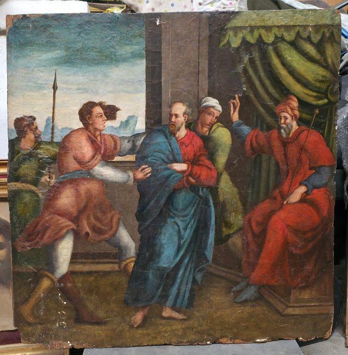 Italian school (XVI-XVII) - Cristo ante el Sanedrin, Antiquités & Art, Art | Peinture | Classique