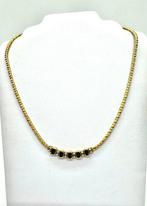 Collier - 18 carats Or jaune Saphir - Diamant, Nieuw