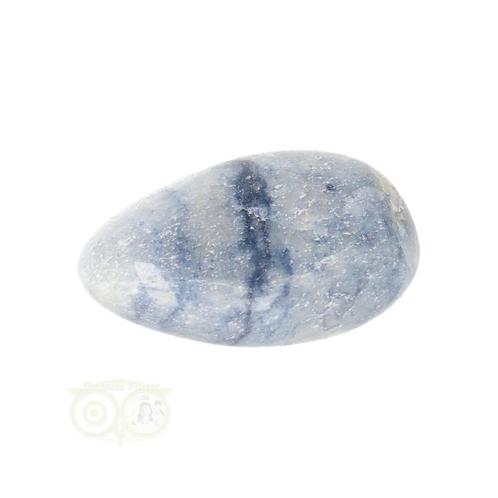Blauwe kwarts trommelsteen Nr 23 - 34 gram, Handtassen en Accessoires, Edelstenen, Nieuw, Verzenden