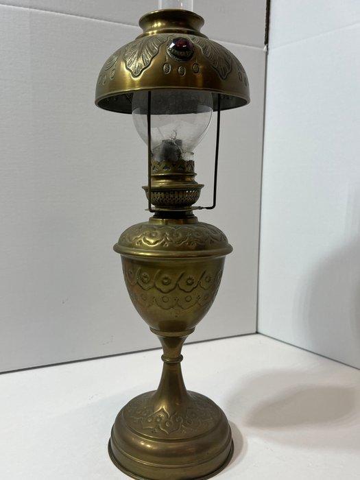 Olielamp - Messing - Antieke olielamp, Antiek en Kunst, Curiosa en Brocante