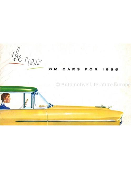 1955 GM CARS PROGRAMMA BROCHURE ENGELS, Boeken, Auto's | Folders en Tijdschriften