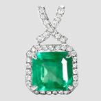 Zonder Minimumprijs - Hanger - 14 karaat Witgoud, 2,33 ct