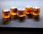 Decoratieve dobbelstenen met Baltisch amber - Barnsteen -, Verzamelen, Nieuw