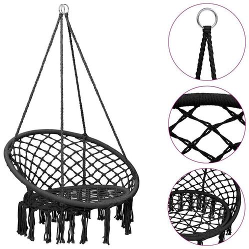 vidaXL Hangstoel 80 cm antracietkleurig, Kinderen en Baby's, Speelgoed | Buiten | Speeltoestellen, Nieuw, Verzenden