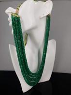 Grote halsketting smaragd natuurlijk edelsteen - Ketting