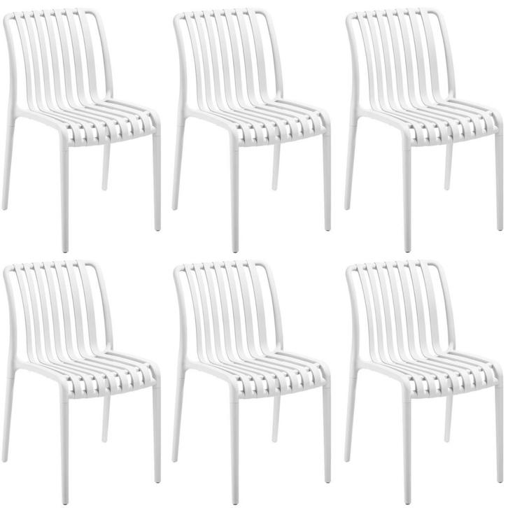 tectake Tuinstoelen Alcudia, weerbestendig, stapelbaar - crè, Jardin & Terrasse, Jardin & Terrasse Autre, Envoi