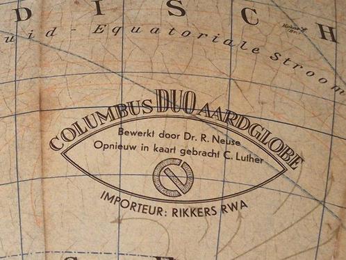 Globe - Columbus en kantoorboekhandel Gebr. Rikkers RWA N.V., Antiek en Kunst, Curiosa en Brocante