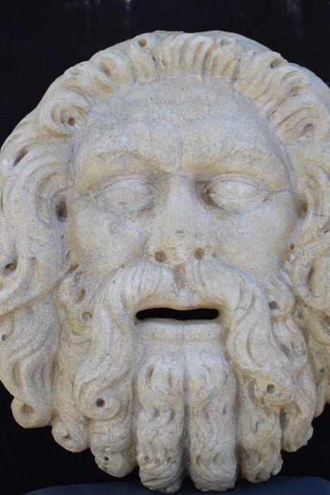 Figure - Mascherone représentant la divinité grecque Zeus,, Antiek en Kunst, Curiosa en Brocante