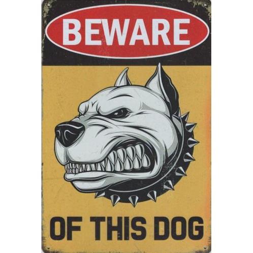 Wandbord -  Beware Of The Dog, Huis en Inrichting, Woonaccessoires | Wanddecoraties, Nieuw