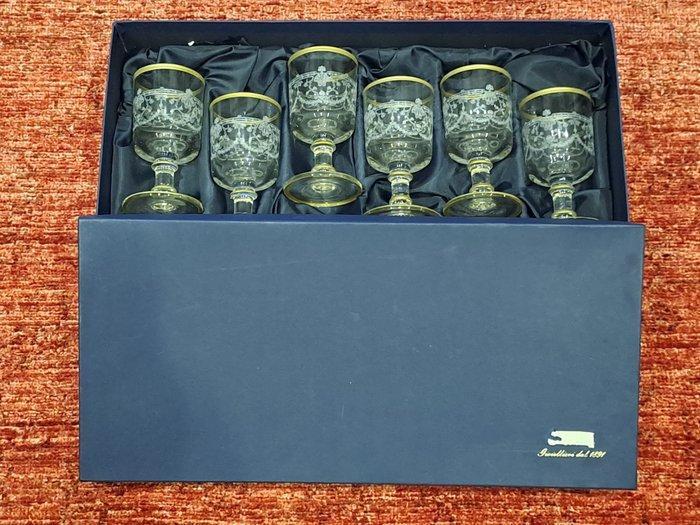 Drinkset (6) - Murano-glas en goud, Antiek en Kunst, Antiek | Meubels | Tafels