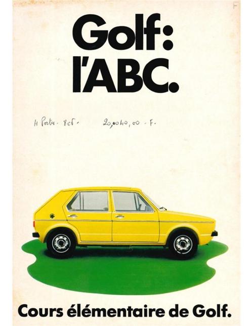 1974 VOLKSWAGEN GOLF BROCHURE FRANS, Boeken, Auto's | Folders en Tijdschriften