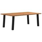 vidaXL Eettafel rechthoekig 200x120x74 cm massief eikenhout, Huis en Inrichting, Tafels | Eettafels, Verzenden, Nieuw
