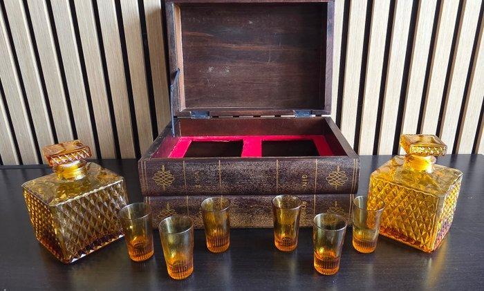 Drankservies voor 6 - Glas, Hout, Textiel, Antiek en Kunst, Antiek | Meubels | Tafels