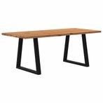 vidaXL Eettafel rechthoekig 200x90x74 cm massief eikenhout, Huis en Inrichting, Tafels | Eettafels, Verzenden, Nieuw
