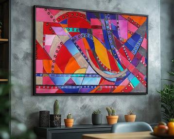 Ksavera - Cubism A1370 - abstract painting on XXL canvas